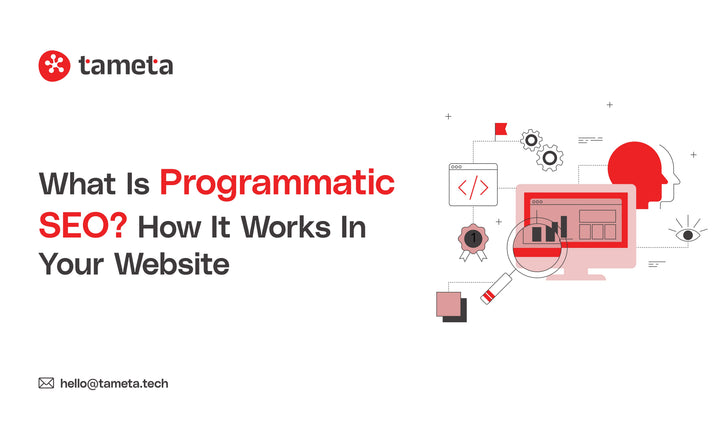 Programmatic SEO process showing automated webpage creation for e-commerce growth.