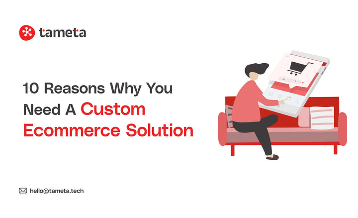 Professional workspace showing a laptop with a dashboard for managing a Custom ECommerce Solution effectively.