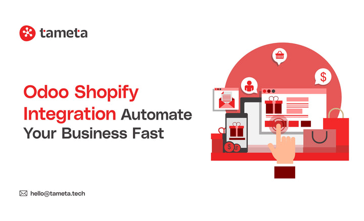 Odoo Shopify Integration dashboard showing automated order, inventory, and product sync for ecommerce business efficiency.