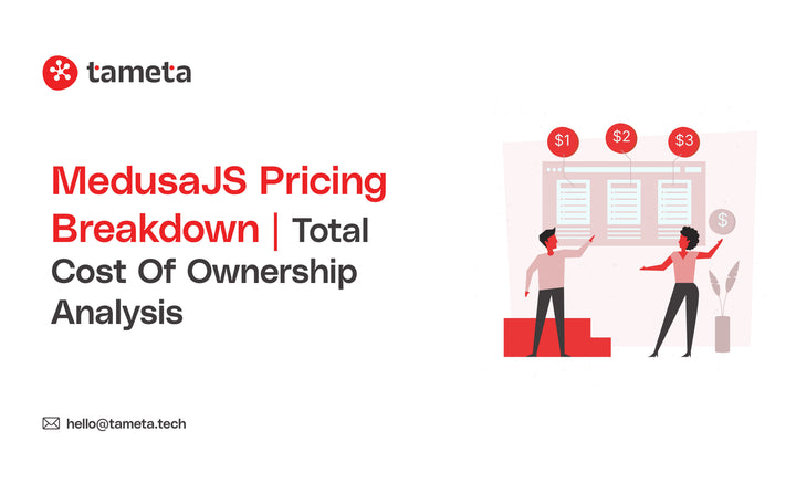 MedusaJS pricing breakdown chart comparing total cost of ownership for ecommerce.