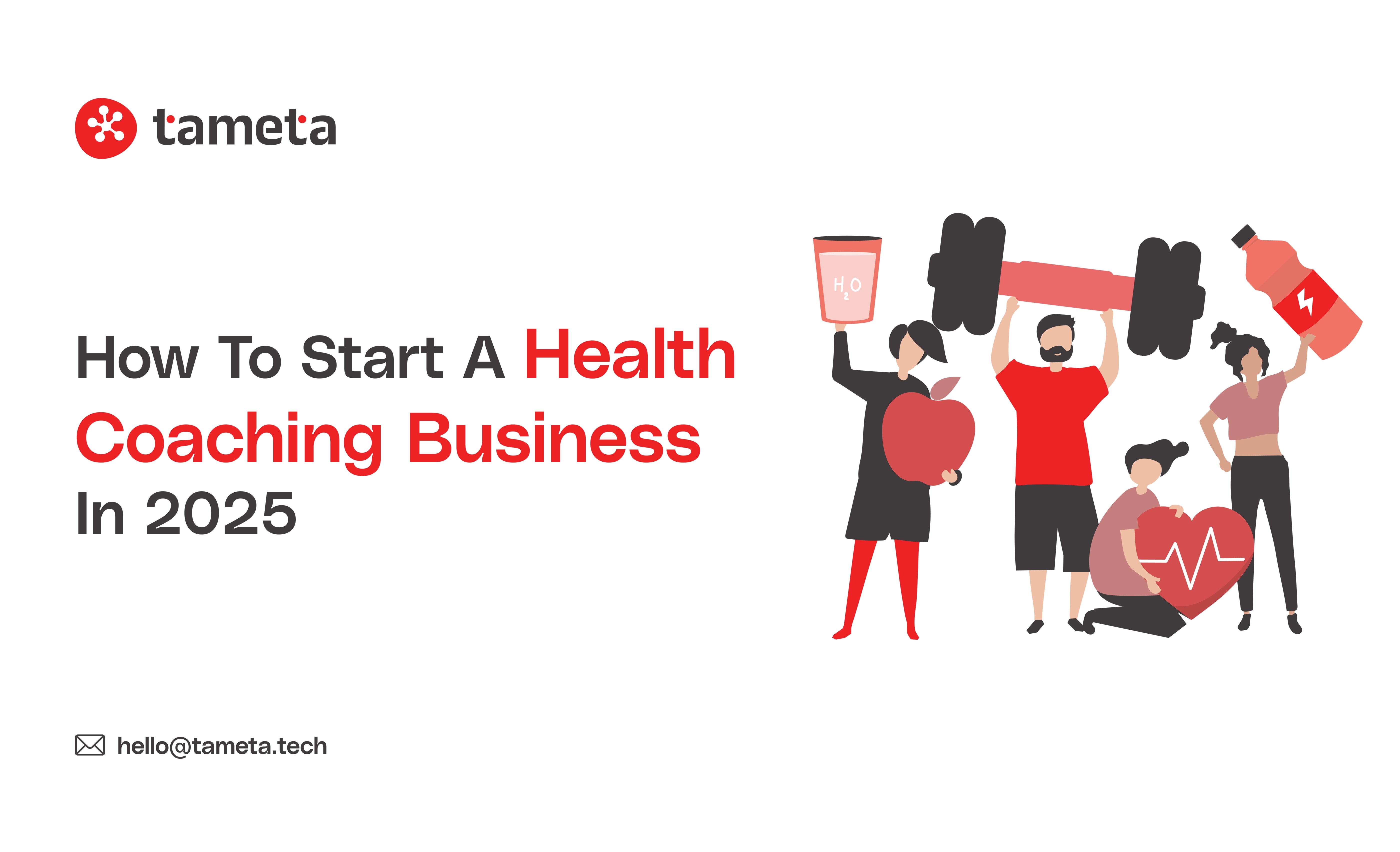 How to start a health coaching business guide with happy coach and clients