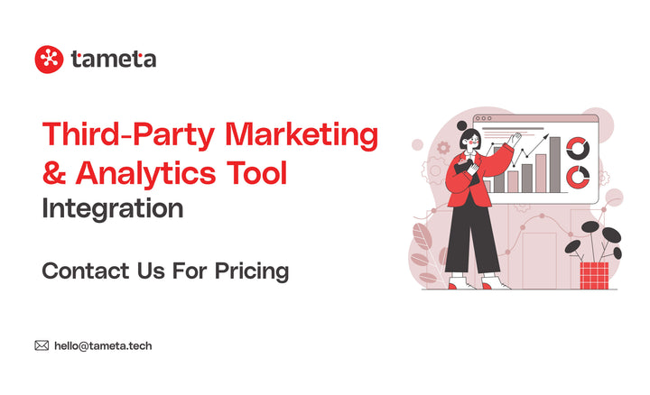 Ecommerce developer configuring third-party marketing, analytics tool integration dashboard for online store growth