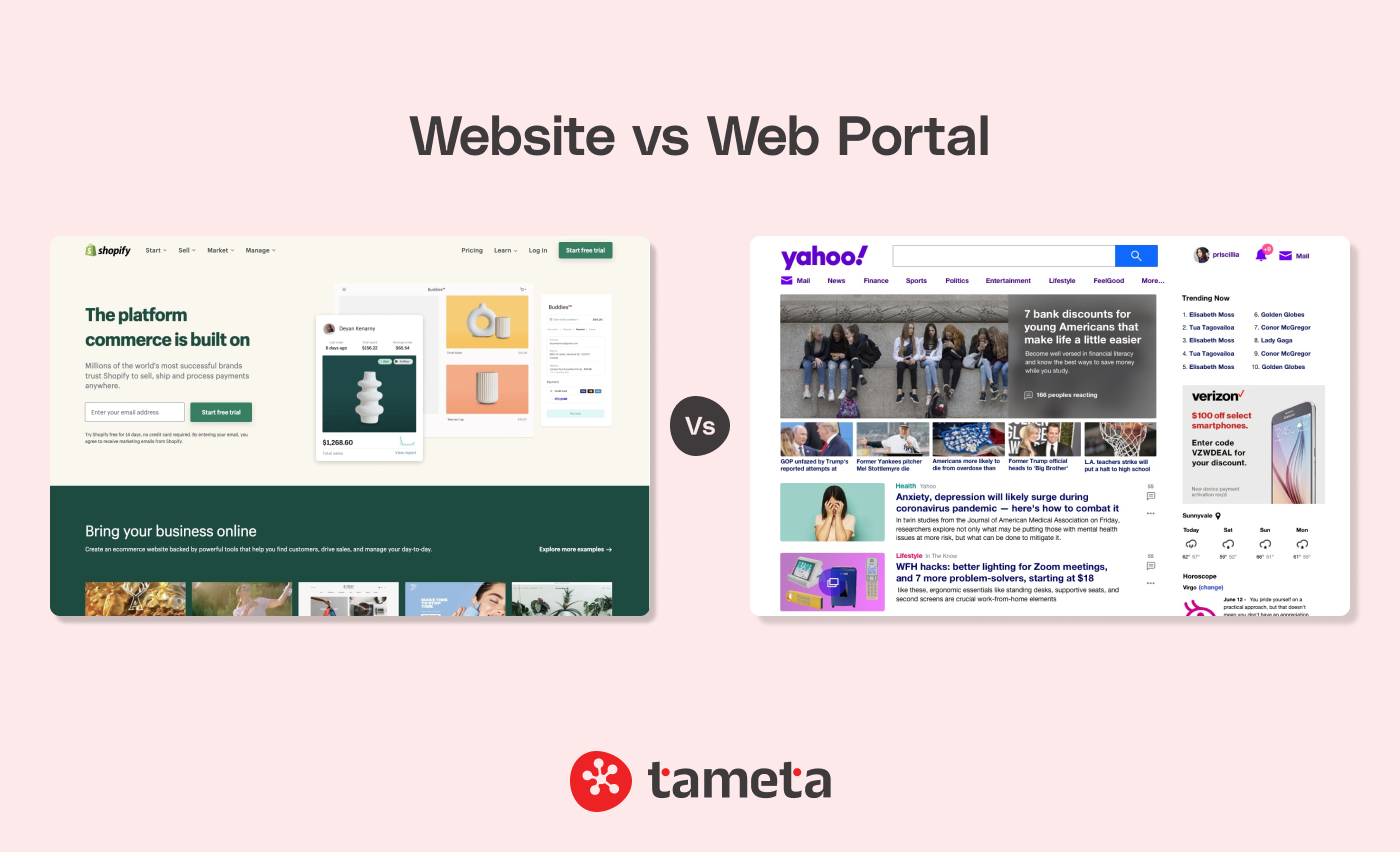 Website vs WebPortal