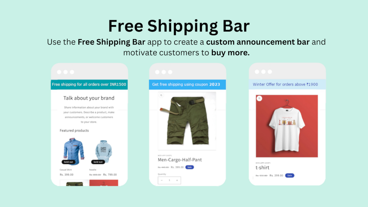 Shopify Announces Free Shipping Motivator Bar