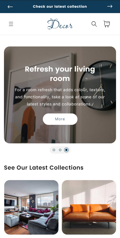 Decor: Mobile View Free Shopify Themes