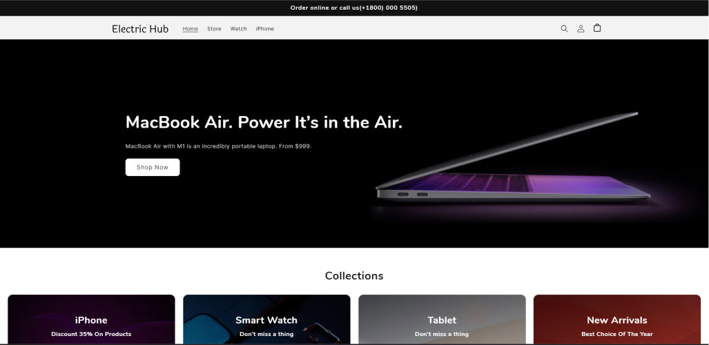 Macbook Air Power It's in the Air: Free Shopify Theme