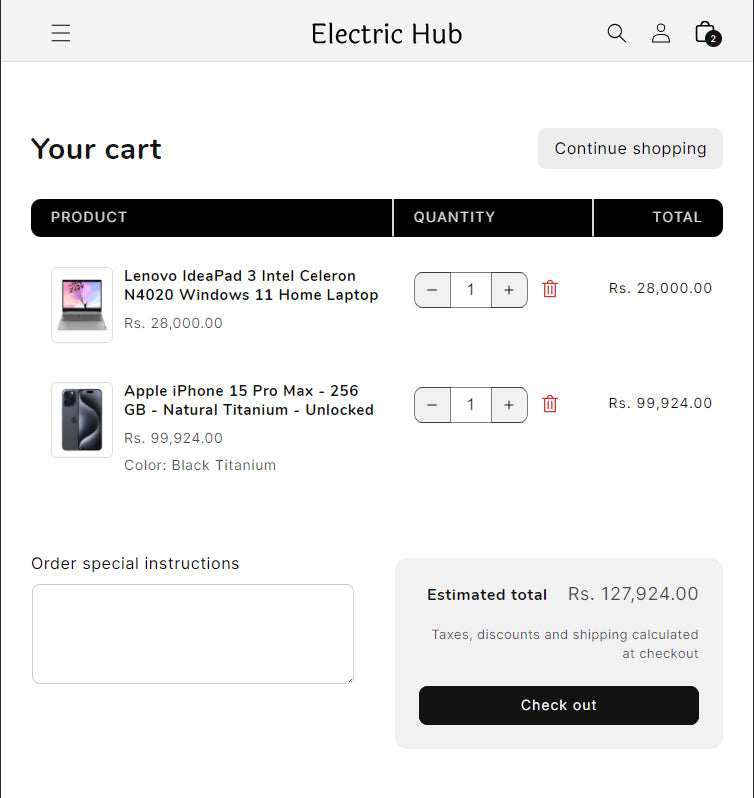 Electric Hub: Tablet View Free Shopify Themes