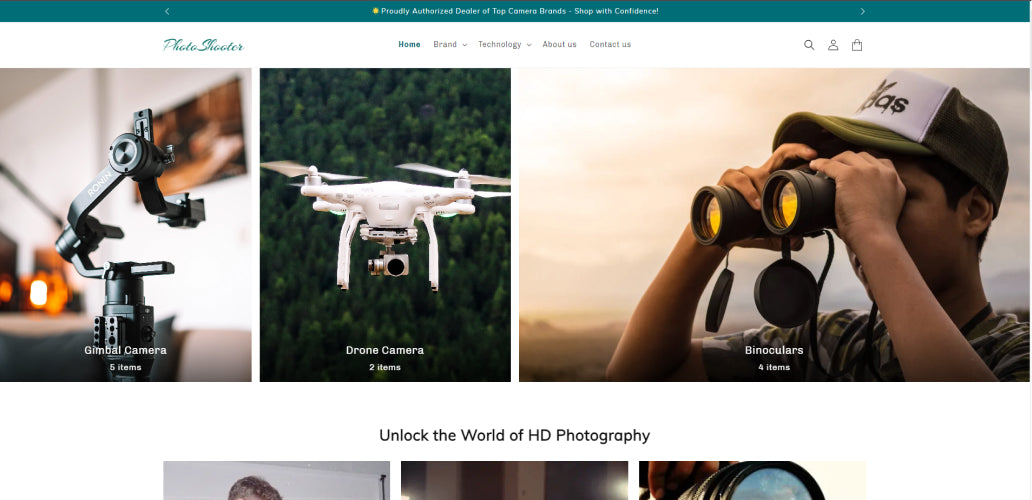 Unlock the World of HD Photography: Free Shopify Theme